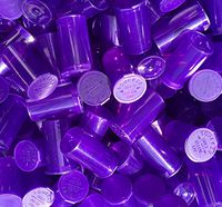 19 DRAM POP TOP Bottles Qty CASE Size Count Rx Pill Bottles Prescription Crafts Coins Storage Medicine Medical MMJ 420 Containers Made in USA (100 PCS, Violet - Transparent)