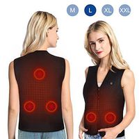 Electric Heated Vest, Built-in 5 PCS Heating Therapy Pad USB Charging Heated Clothing for Body Warmer in Cold Winter Outdoor Activities Hunting Camping Hiking Skiing, Fits Men and Women (L)