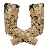 Anyangquji Funny Dog Face Meme Shiba Inu Arm Sleeve Protectiv for Man Elbow Brace for Arthritis (1 Pair)