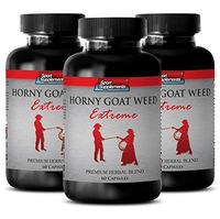 Velvet Bean Extract - Horny Goat Weed Extreme - for Increasing Sex Drive and Stamina (3 Bottles 180 Capsules)