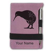 Mini Notepad, Kiwi Bird, Personalized Engraving Included (Pink)