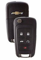 2010 10 Chevrolet Camaro Keyless Entry and Flip Key - 5 Button Models with Remote Start - Chevrolet Logo