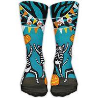 Cat Bone Halloween Party Casual Long Socks Cozy Warmer Stockings 1 Pair For Women & Men Sport High Socks