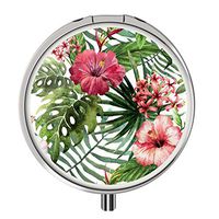 Pill Cases Metal,Custom Round Medecine Case Medecine Bottle Mini Travel Pill Vitamin Decorative Box Case Holder