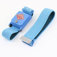 uxcell Blue Cordless Stretchy Wristband Anti-static Wireless Wrist Strap