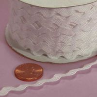 White Ric Rac Trim, 5mm X 22Yd