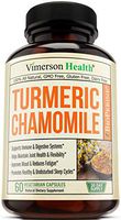 Turmeric Chamomile Sleep Aid Supplement with Ginger, Cinnamon and Bioperine. Promotes Healthy Sleep Cycle, Digestive Health and Gut Flora, Natural Mood Boost for Occasional Stress and Anxiety Relief