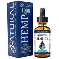 1,000mg Zatural Hemp Oil Drops: Hemp Seed Oil for Pain Relief, Anxiety, Stress, Relaxation, Better Sleep and Mood – Natural, Anti Inflammatory and Immune Support. (1,000mg Peppermint)
