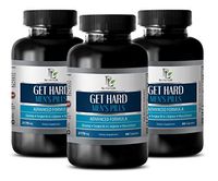 Testosterone Booster Gluten Free - GET Hard - Mens Pills - Advanced Formula - maca arginine - 3 Bottles (180 Capsules)