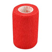 Pack of 3 Rolls Waterproof Self Adhesive Bandage Tape Finger Joints Wrap Sports Care (3 inch*6yds, Red)