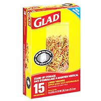 Glad Stand Up Storage Zipper Bags (15 Large Bags)