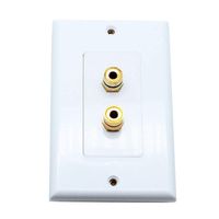 Sscon Speaker Wall Plate Banana Binding Post Decora Style Wall plate for 1 Speaker, White
