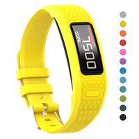 iBREK for Garmin Vivofit 1/2 Bands,Adjustable Watch Bands Replacement with Buckle for Women Men Small Large (No Tracker)-S/Yellow