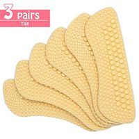 Luxsego Heel Grips Pads Liners, 3 Pairs Silicone Self-Adhesive Shoe Insoles Inserts Cushion Pads Stickers for Loose Shoes, Improved Fit and Comfort for Both Women and Men’s Shoes (Thin)