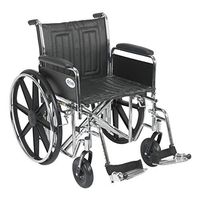 Drive Sentra EC Heavy Duty Wheelchair, Detachable Full Arms, Swing Away Footrests, 20" Seat, Model - STD20ECDFAHD-SF