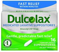 Dulcolax Medicated Laxative Suppositories, 16 Comfort-Shaped Suppositories