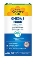Country Life Omega 3 Mood - with EPA and Fish Oil Concentrate - 180 Softgels