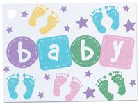 Baby Steps Theme Gift Cards3-3/4x2-3/4" (30 unit, 6 pack per unit.)