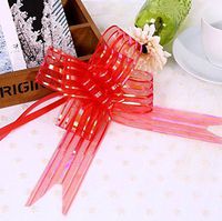 10PcsChristmas Gift Packing Pull Bow Ribbons Decorative Holiday Pull Flower Ribbons