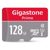 Gigastone 128GB Micro SD Card with Adapter, U1 C10 Class 10, Full HD available, Micro SDXC UHS-I Memory Card