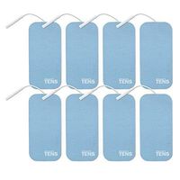 TENS Wired Electrodes Compatible with HealthMateForever, 8-2 inch x 4 inch Premium HealthMate Compatible Replacement Pads for TENS Units, Discount TENS Brand (2 inch x 4 inch 8 Pack)