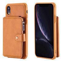 Samsung Galaxy note10 Anti Fall Zipper Yellow Flip Case Leather Cover Kickstand Luxury Business Card Holders Wallet Cover