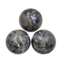 AD Beads Natural Gemstone Harmony Round Ball Crystal Healing Sphere Massage Rock 20~50mm (02 Llantite Jasper, 30mm)