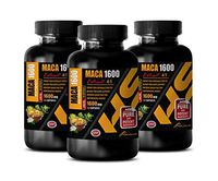 Male Energy Supplements - Brain and Memory Supplements - MACA 1600MG Extract 4:1 - Natural maca Root Pills - 3 Bottles 180 Capsules