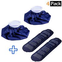 Ice Bag with Gel Ice Cold Compress 4 Pack, MHKBD Reusable Ice Bag for Injuries, Hot & Cold Therapy and Pain Relief, Reusable Cold Compress for Injury Pain Relief, Great for Medicine Cooling