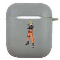 Phoetya Naruto Airpod Case, Portable & Protective Japanese Anime Airpods Skin Cover Case(Gray)
