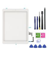 FeiyueTech IPad Air 1st Generation (IPad 5) Touch Screen Digitizer Replacement ，Front Glass Assembly -Includes Home Button + Camera Holder+PreInstalled Adhesive with Tools kit (White)