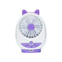 GrmeisLemc 3 in 1 Portable Mini Cooling Fan Bluetooth Speaker Lamp Night Light Desktop Office Air Cooler Gift Purple