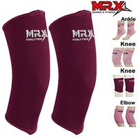 MRX Women MMA Mauy Thai Support Elbow/Knee/Ankle Brace in (Burgundy-Elbow, Medium)