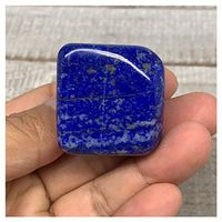 49.7g, 1.3"x1.3"x1.1", Natural Untreated Small Lapis Lazuli Tumbled Glassy Polished Gemstone, Freeform, Metaphysical, Healing Stone, F2842