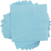 JAM PAPER Small Beverage Napkins - 5 x 5 - Sea Blue - 250/Pack
