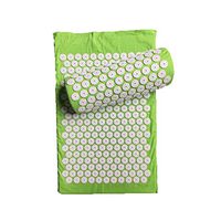 Shentesel Acupressure Massage Meditation Yoga Mat & Pillow Set Back Neck Stress Reliever - Apple Green