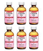 De La Cruz Pure Castor Oil, Expeller-Pressed, Non-GMO, USP Grade, Bottled in USA 2 FL. OZ. (6 Bottles)