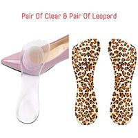 CaserBay 2 Pairs Back Heel Pads Silicone Gel Slim Inserts Insoles Liners for Blister Prevention, Heel Pain Relief, Insoles to Improve Shoes Too Big for Women's High Heel Shoes Slim Insoles Set A