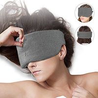 Eye Mask for Sleeping - INCOK Grey Cotton Sleep Mask Men Women Eye Covers for Travel Airplane Night Eyemasks 100% Blackout Soft Lightweight and Comfortable Eye Shades with Adjustable Strap