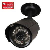VideoSecu Audio Video Bullet Security Camera Day Night Vision IR Outdoor Built-in Microphone 30 Infrared LEDs CCTV Surveillance Home with Free Warning Sticker A42
