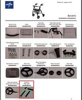 Brake Handle Screw Set for Medline MDS86800XW Rollator (pkg of 3)