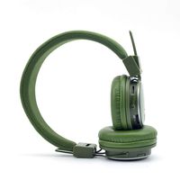 NIA Q8 Wireless Bluetooth Headphones with Built-in FM Radio and TF Card Mp3 Player- Army Green