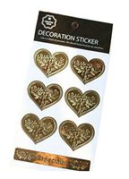 Set of 5 Decorative Envelope Tape Set Paper Seals Heart,6 per Pack