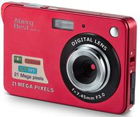 AbergBest 21 Mega Pixels 2.7" LCD Rechargeable HD Digital Camera Video Camera Digital Students Cameras,Indoor Outdoor for Adult/Seniors/Kid (Red)