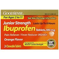 Good Sense Junior Strength Ibuprofen Pain Reliever/Fever Reducer Tablets, 100 mg 24 ea (Pack of 6)
