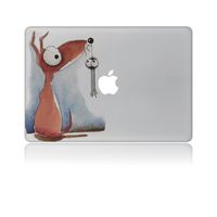 Cartoon Dog with Grey Spider Removable Vinyl Laptop MacBook Sticker Decal for Apple Notebook MacBook Air Pro Retina 13 Inch