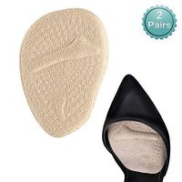 Delaman Forefoot Pads - Ball of Foot Cushions, Gel Anti-Slip Shoe Pads Forefoot Insoles for Women 2 Pairs (Color : Beige)