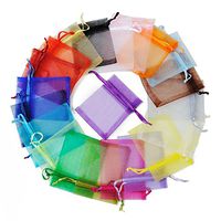 20 Colors Party Favor Bags Organza 2x3 inch 100pcs Organza Bag, Drawstring Bags for Wedding Baby Shower Favors Mesh Gift Bag Jewelry Candy Bag