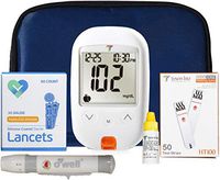 O'WELL Tyson Blood Glucose Monitoring Kit | Starter Kit + 50 Refills | Tyson HT100 Meter, 50 Test Strips, 50 Lancets, Lancing Device, Control Solution, Log Book, Manual and Carry Case