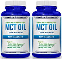MCT Oil Capsules 100% from Coconuts - 1000 mg 180 Softgels - Keto Friendly - Great Pills for Energy and Weight Management (2 Pack)